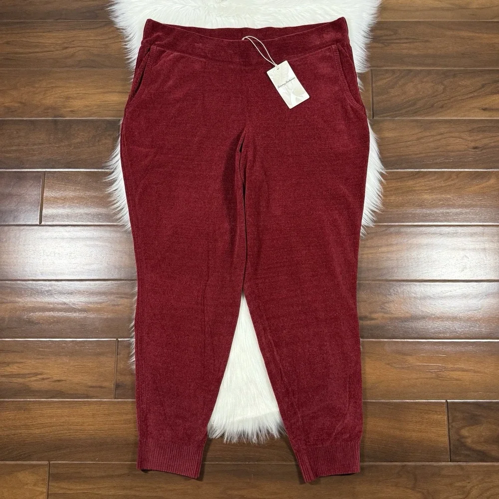 Tommy Bahama Women's Size XL Sangria Red Sea‎ Light Sweater Jogger Pants